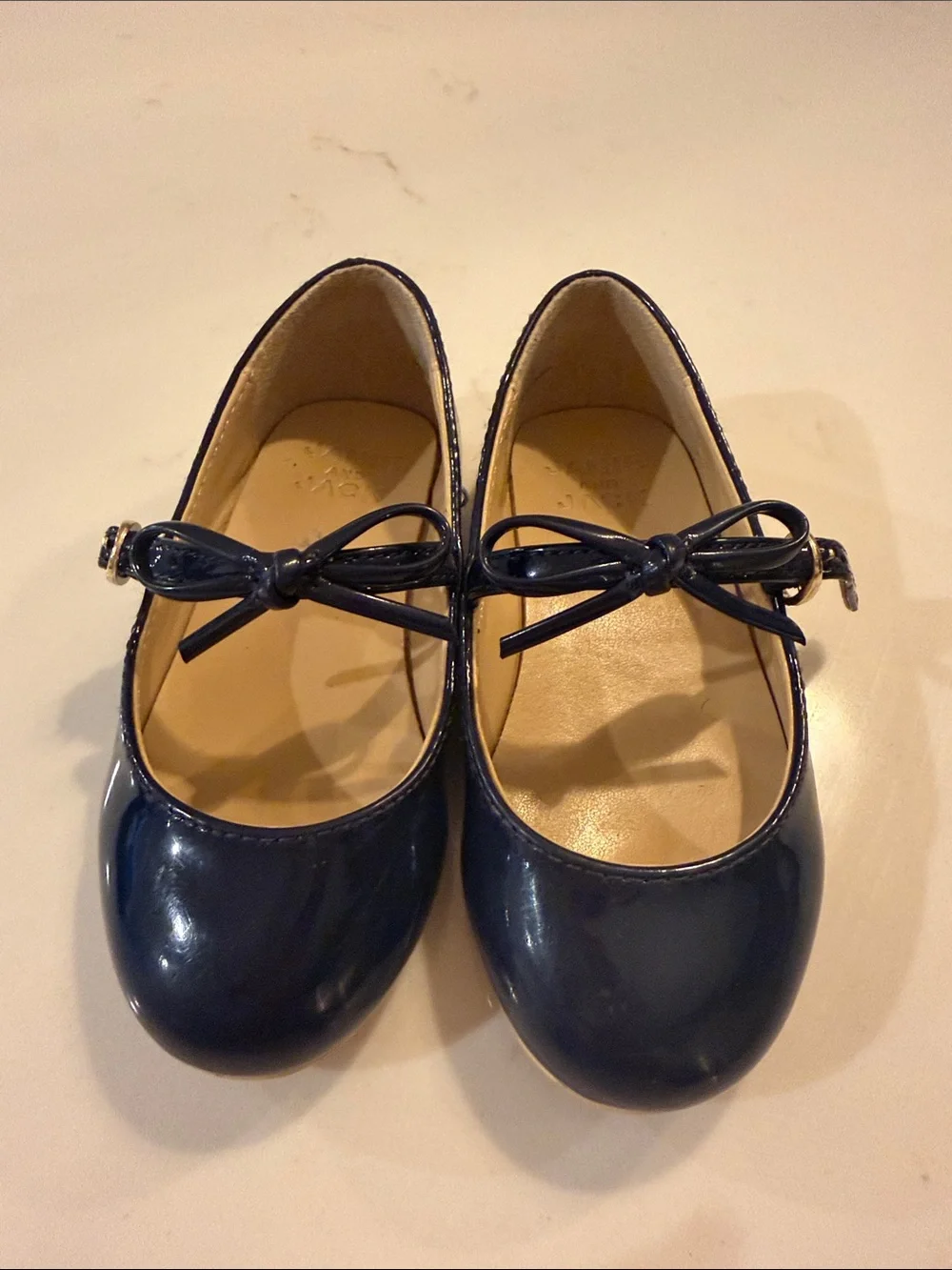 Janie & Jack Toddler Navy Patent Mary Jane Shoes with Bow Size 8